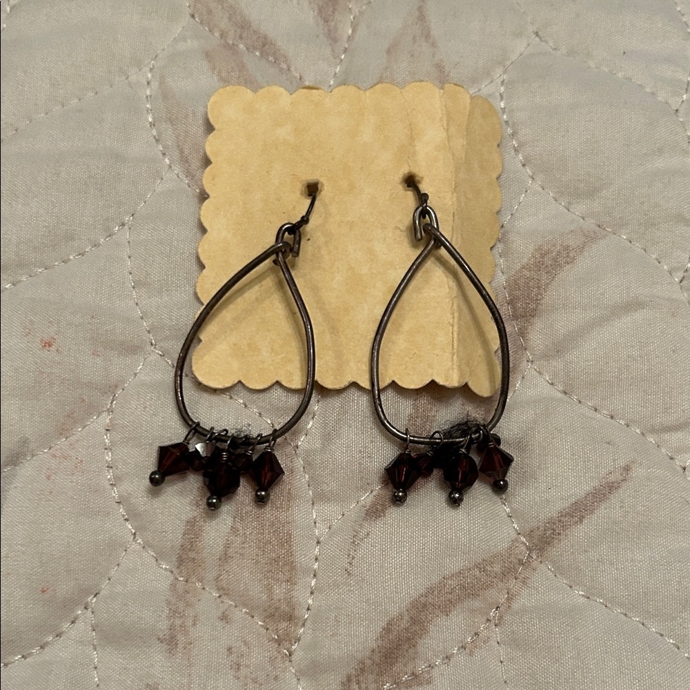 Deep Purple Teardrop Earrings